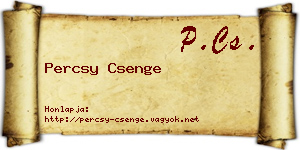 Percsy Csenge névjegykártya